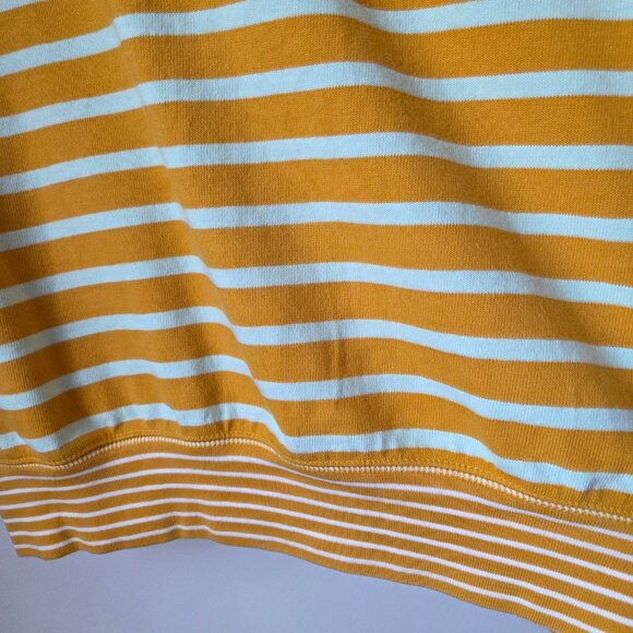 EUC GAP STRIPED YELLOW WHITE CREW NECK LONGSLEEVES COTTON TOP SIZE MEDIUM - Picture 6 of 14